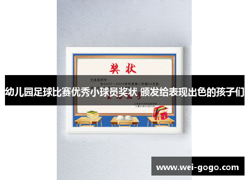 幼儿园足球比赛优秀小球员奖状 颁发给表现出色的孩子们